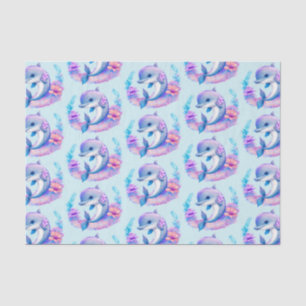 Papel De Seda Creatura de mar de delfín cuto