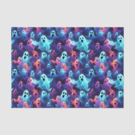 Papel De Seda Creepe Fantasma Azul Rojo Morado Halloween