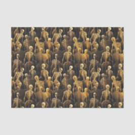 Papel De Seda Creepe Skeletons Halloween Decoupage