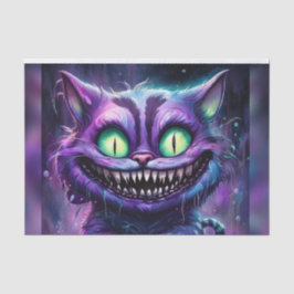 Papel De Seda Creepy Scary Halloween Cheshire Cat Decoupage