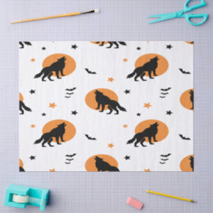 Papel De Seda Creepy Wolf Pack Halloween