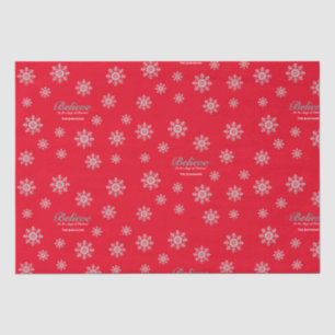 Papel De Seda Creer en la magia de los Navidades Roja
