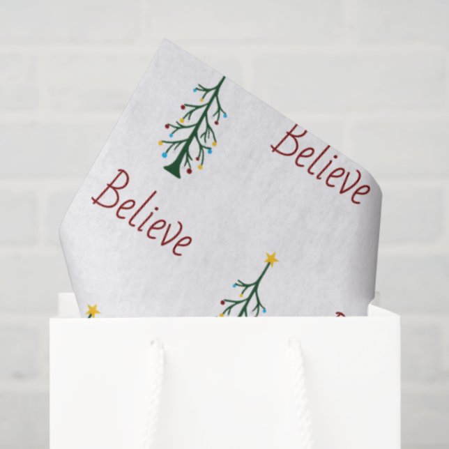 Papel De Seda Creer Festive Evergreen Tree Navidad Presente (Bolsa de regalo)