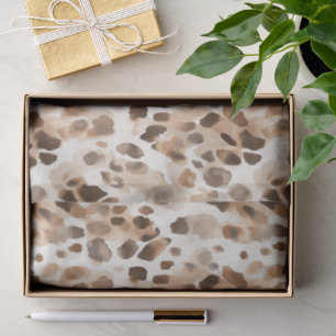 Papel De Seda Crema de moda Marrón Leopardo Impresión animal Cum