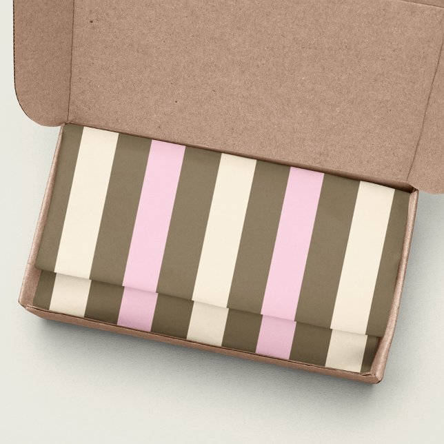 Papel De Seda Crema rosa dulce pardo pardo rayas napolitanas (Subido por el creador)