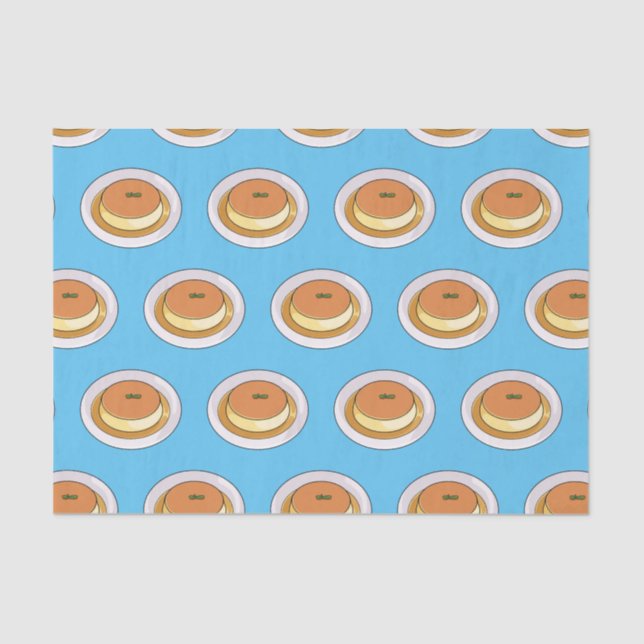 Papel De Seda Creme caramel personalizado ilustracion (Anverso)