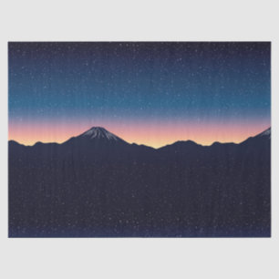 Papel De Seda Crepúsculo sobre las cimas - Horizonte de montaña 