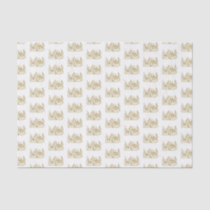 Papel De Seda Crest de Castillo Heráldico Vintage #2 Falso Oro