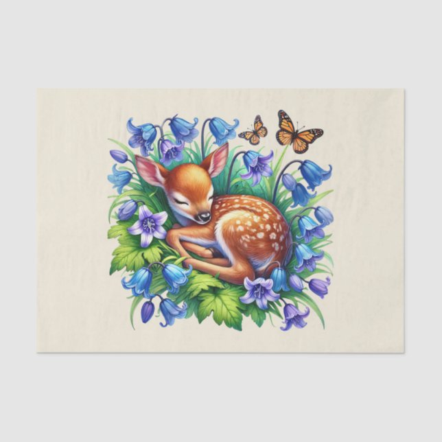 Papel De Seda Cría de animales silvestres (Anverso)