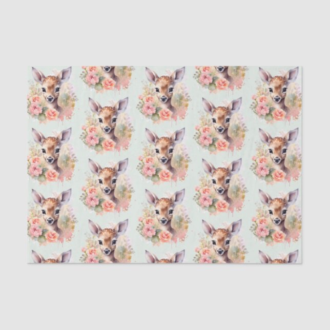 Papel De Seda Cría De Cerveza Rodeada De Patrón Rosa (Anverso)