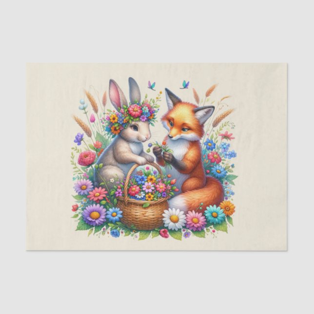 Papel De Seda Cría de los animales de la madera (Anverso)