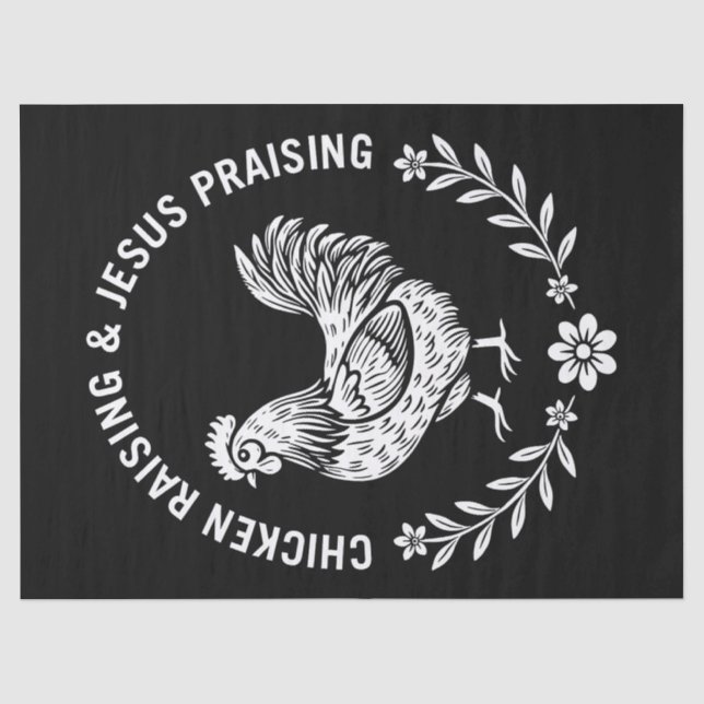 Papel De Seda Crianza de pollo y alabanzas a Jesús (Anverso)
