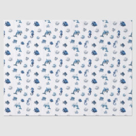 Papel De Seda ¡Criaturas del Océano Azul de la Boda!