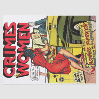 Papel De Seda Crímenes De Women_Bonnie Parker Historietas Vintag