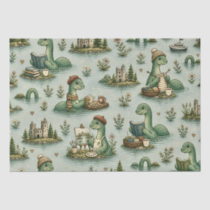 Papel De Seda Criptídeos Acogedores Nessie Monstruo del Lago Nes