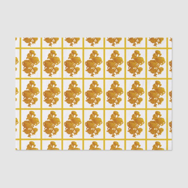 Papel De Seda Crisantemo amarillo (Anverso)