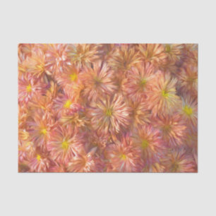 Papel De Seda Crisantemo Amarillo Rosa Floral Decoupage Bonito