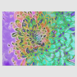 Papel De Seda Crisantemo del pavo real