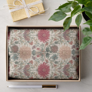 Papel De Seda Crisantemos Florales Art Nouveau de William Morri