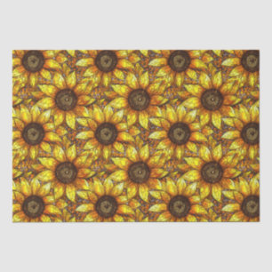 Papel De Seda Cristal con manchas de girasol radiante