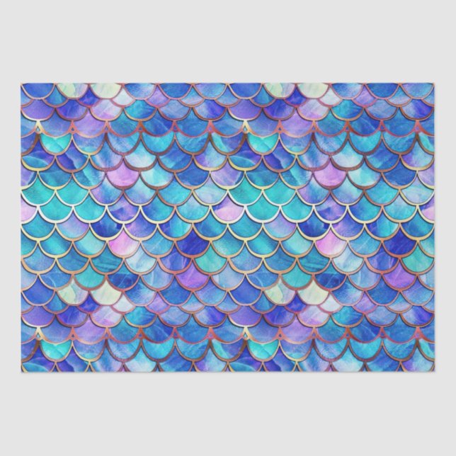 Papel De Seda Cristal de Sirena Manchada (Anverso)