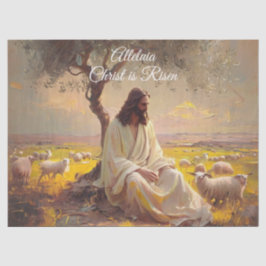 Papel De Seda Cristo ha resucitado Pascua Vintage Cristiano Reli