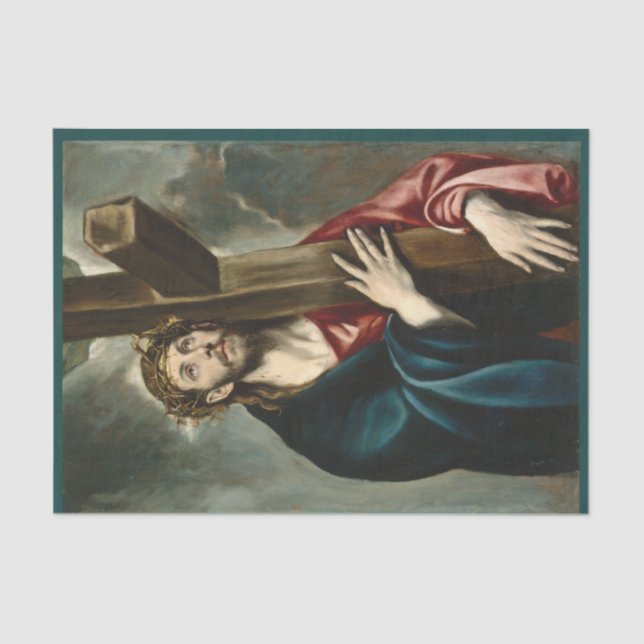 Papel De Seda Cristo llevando la cruz, El Greco (Anverso)