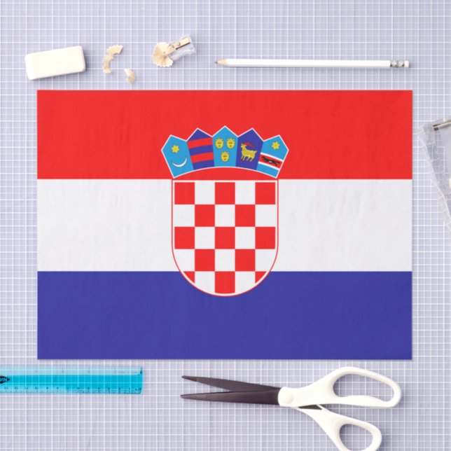 Papel De Seda Croatia paper tissue, Croatian Flag tissue paper (Artesanía)