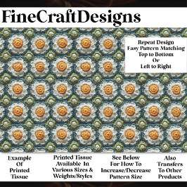 Papel De Seda Crochet Daisy Granny Squares Patrón BN8 Desconexió