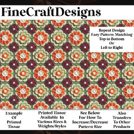 Papel De Seda Crochet Knit Granny Square Pattern BP1 Decoupage