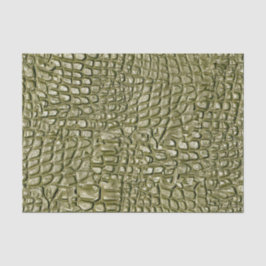Papel De Seda Crocodile Print Gold Green