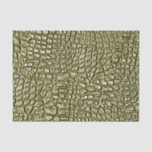 Papel De Seda Crocodile Print Gold Green