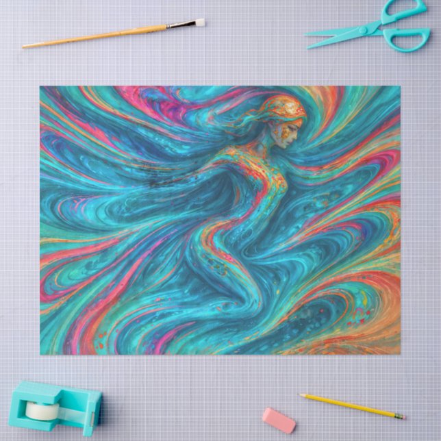 Papel De Seda "Cromisca" - Retrato de encantamiento fluido (Artesanía)