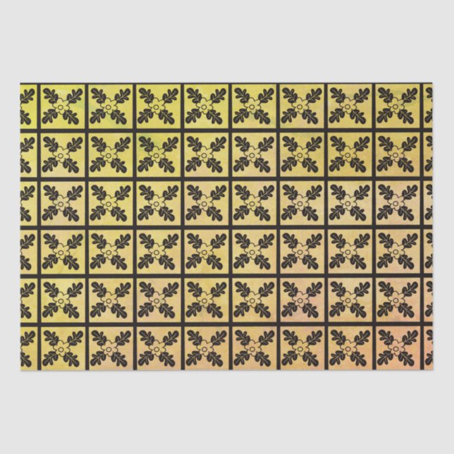 Papel De Seda Croquetón de madera de roble de la carta (Anverso)