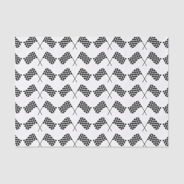 Papel De Seda Crossed Checkered Flags (Anverso)