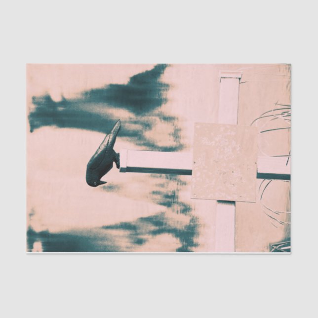 Papel De Seda Crow Gothic Beige Green Art Decoupage (Anverso)