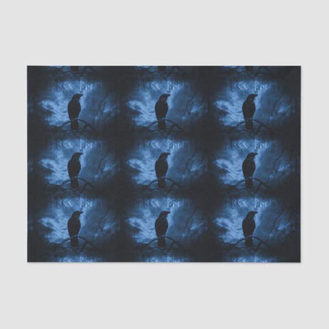 Papel De Seda Crow negro con estilo de Gótico oscuro (Anverso)