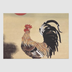 Papel De Seda Crowing de gallos por Ito Jakuchu