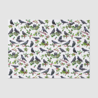 Papel De Seda Crows Holly Tissue Paper