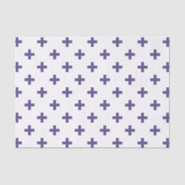 Papel De Seda Cruces de polka ultravioleta sobre blanco