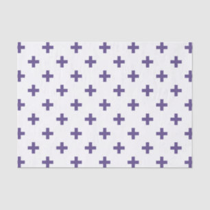 Papel De Seda Cruces de polka ultravioleta sobre blanco
