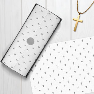 Papel De Seda Cruces - Gris