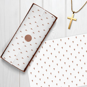 Papel De Seda Cruces - Marrón