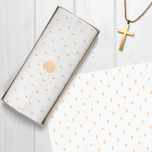 Papel De Seda Cruces - Naranja ligero