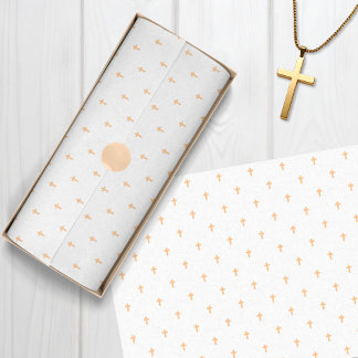 Papel De Seda Cruces - Naranja ligero