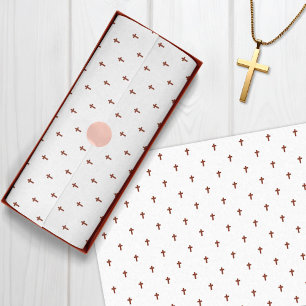 Papel De Seda Cruces - Rojo oscuro