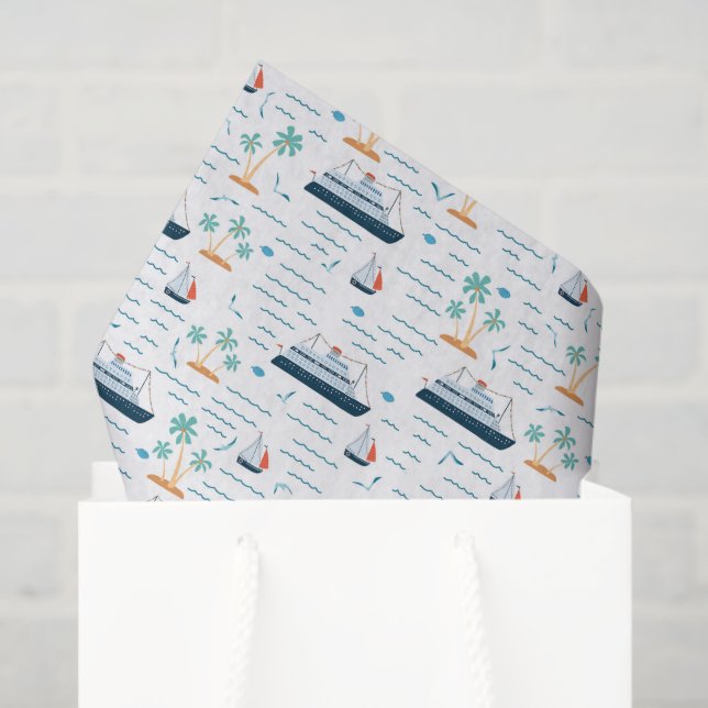 Papel De Seda Cruise Ship Decoupage (Bolsa de regalo)