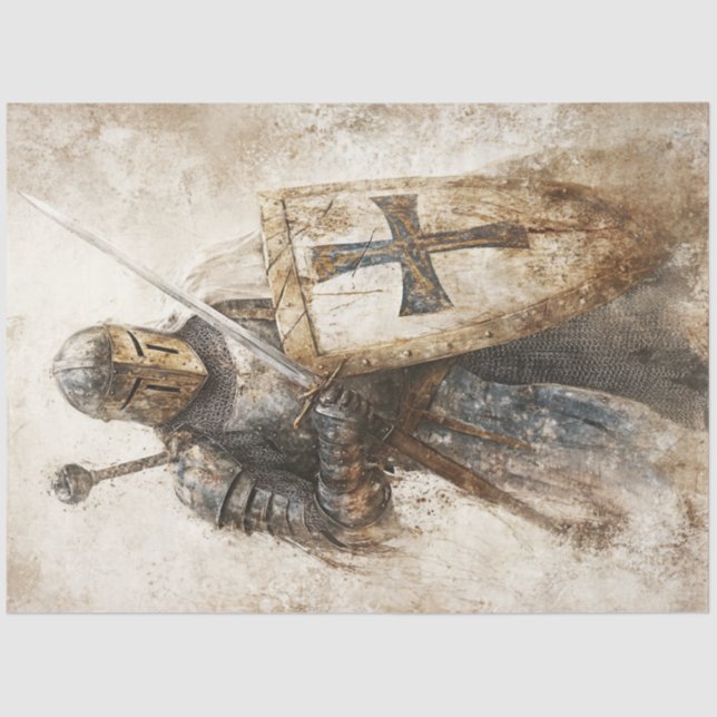 Papel De Seda Crusade de desahucios comen caballero cristiano (Anverso)