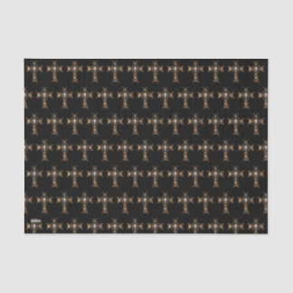 Papel De Seda Cruz Celta y Calavera (Oro)