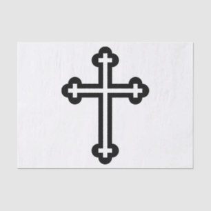 Papel De Seda Cruz cristiana negra